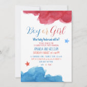 Invitation Sexe Révéler rose et bleu fête (Devant)