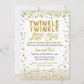 Invitation Sexe Révéler Twinkle Baby shower Little Star (Devant)