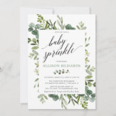 Invitation Sexe vert neutre saupoudrer bébé (Devant)