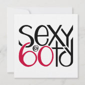 Invitation sexy à 60 ans rouge (Dos)