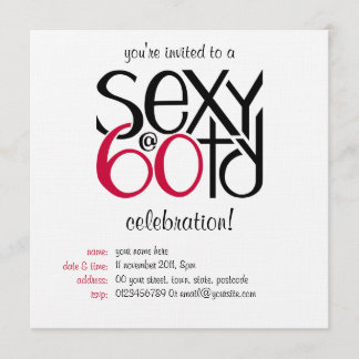 Invitation sexy à 60 ans rouge