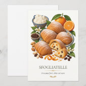 Invitation Sfogliatelle – Vintage Italian Dessert (Devant / Derrière)