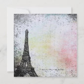 Invitation Shab Chic Paris Baby Shower (Dos)