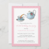 Invitation Shabby Chic Annithday Tea Party (Devant)