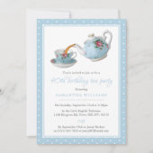 Invitation Shabby Chic Annithday Tea Party (Devant)