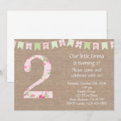 Invitation Shabby Chic Anniversaire de Shabby Chic (Devant / Derrière)