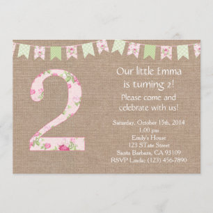Invitation Shabby Chic Anniversaire de Shabby Chic
