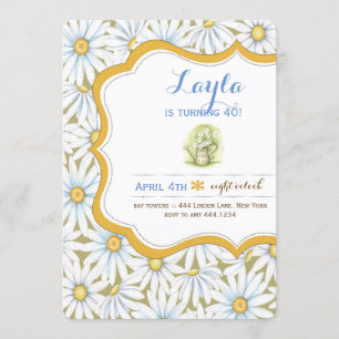 Invitation Shabby Chic Daisy Floral Anniversaire Fête Invitat