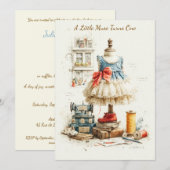 Invitation Shabby Chic Dress & Couture Studio 1er anniversair (Devant / Derrière)