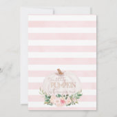 Invitation Shabby Chic Fall Citrouille 1er anniversaire Invit (Dos)