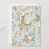Invitation Shabby Chic floraux mariage (Dos)