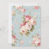Invitation Shabby Chic floraux mariage (Dos)