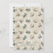 Invitation Shabby Chic Green And Beige Floral Wedding  (Dos)