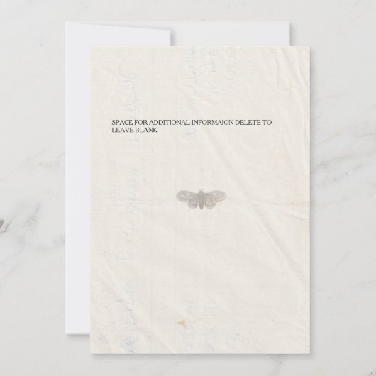 Invitation Shabby Chic Mariage Pressé Fleurs Mariage Invitati (Dos)