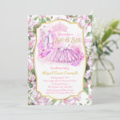 Invitation Shabby Rose Tutu Princess Sip et voir les invitati (Debout devant)