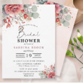 Invitation Shade Of Blush Pink Peach Dusty Blue Bridal Shower