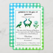 Invitation Shadow Ball Dark Fantasy Birthday Design Script (Devant / Derrière)