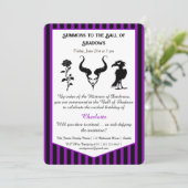Invitation Shadow Ball Dark Fantasy Birthday Design Script (Debout devant)