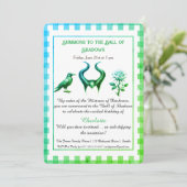 Invitation Shadow Ball Dark Fantasy Birthday Design Script (Debout devant)