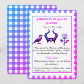 Invitation Shadow Ball Dark Fantasy Birthday Design Script (Devant / Derrière)