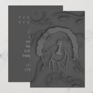 Invitation Shadow Turkey Noir