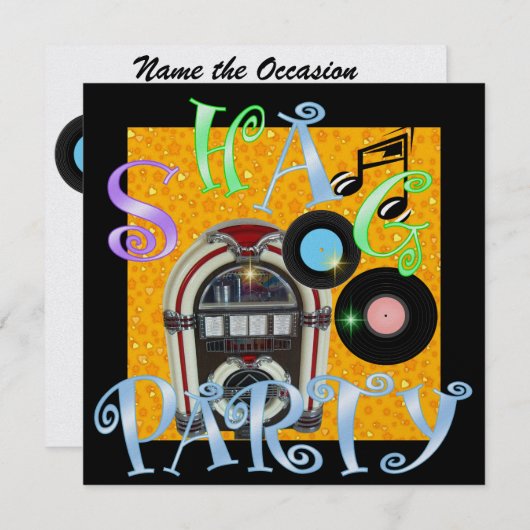 Invitation Shag - SRF (Devant / Derrière)