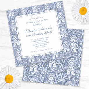 Invitation Shaggy Chien Anniversaire Fête Animaux Bienvenue