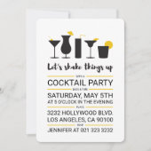 Invitation Shake it up Cocktail Party (Devant)