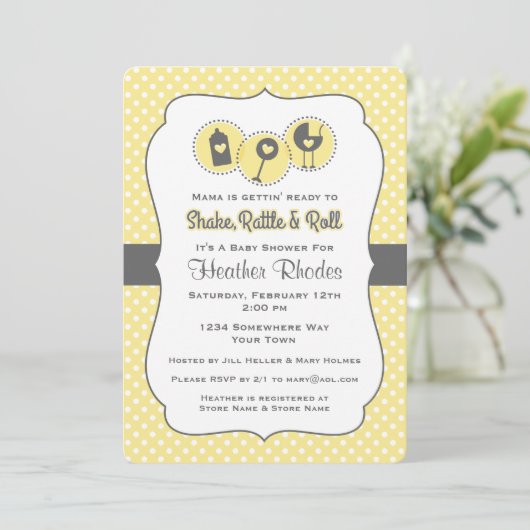 Invitation Shake Rattle et Roll YEL (Debout devant)