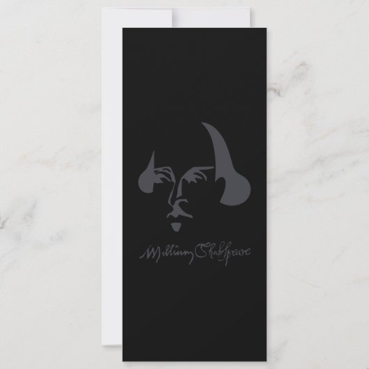 Invitation Shakespeare simple avec la signature (Dos)