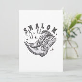 Invitation Shalom à tous Cowboy Hanukka juif de l'Ouest  (Debout devant)