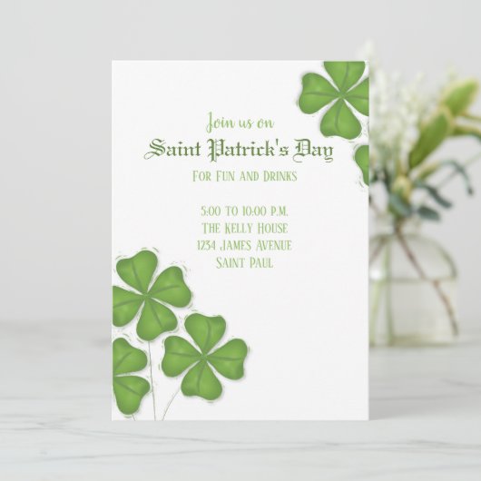 Invitation shamrock (Debout devant)