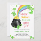 Invitation Shamrock arc-en-ciel Pot d'Anniversaire de enfant  (Devant)