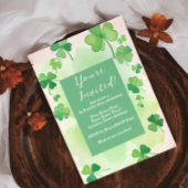 Invitation Shamrock Arrière - plan Saint-Patrick's Day