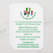 Invitation Shamrock Austrian Ireland USA Flags (Devant / Derrière)