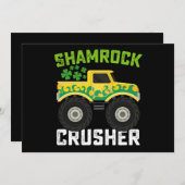 Invitation Shamrock Croiseur Monster Camion St Patrick's Day (Devant / Derrière)