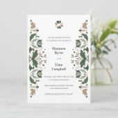 Invitation Shamrock d'art populaire irlandais Mariage celtiqu (Debout devant)