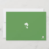 Invitation shamrock de fête d'anniversaire en 3 ph (Dos)