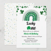 Invitation Shamrock de l'invitation à l'anniversaire de St Pa (Devant / Derrière)