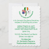 Invitation Shamrock du drapeau sud-coréen irlandais USA Perso (Devant)