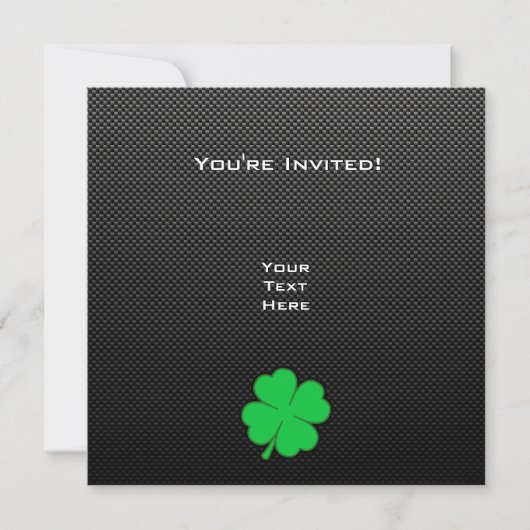 Invitation Shamrock élégant (Devant)