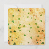 Invitation shamrock irlandais d'aquarelle russe (Dos)