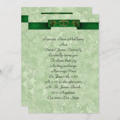 Invitation Shamrock irlandais élégant (Devant / Derrière)