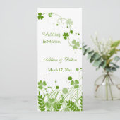 Invitation shamrock irlandais tourbillonnant dans un Mariage  (Debout devant)