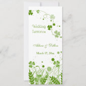 Invitation shamrock irlandais tourbillonnant dans un Mariage  (Devant)