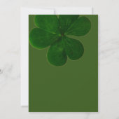 Invitation Shamrock Leaf Forest Green Colorful Mariage tendan (Dos)