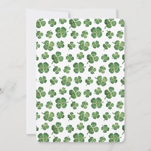 Invitation Shamrock Lucky In Love St patrick Fête des mariées (Dos)