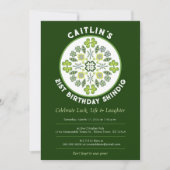 Invitation Shamrock Mandala fête du 21ème anniversaire (Devant)