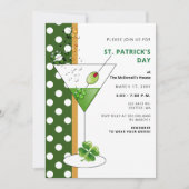 Invitation Shamrock martini Jour de la Saint Patrick (Devant)