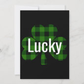 Invitation Shamrock plat noir vert classique (Devant)